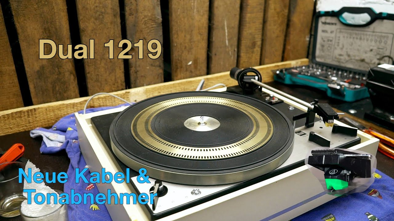 Dual 1219 Restauration - Audio-Technica AT-VM 95E und neue Kabel