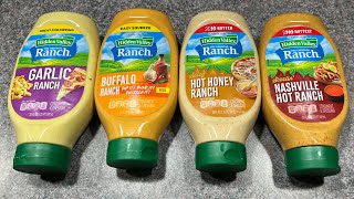 trying out All 4 hidden Valley new dipping sauces review