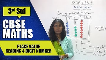 3rd Std CBSE Maths Syllabus | Place Value - Reading 4 digit number | CBSE Maths Part-04
