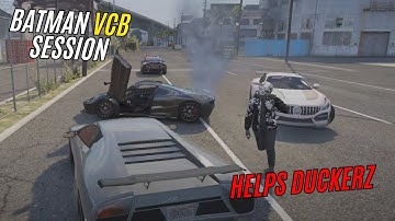 BATMAN HELPS DUCKERZ GET AWAY FROM THE COPS AFTER A RACE | GTA 5 RP NoPixel 4.0