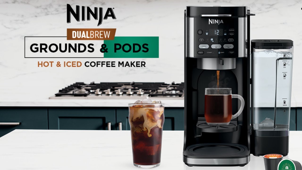  Ninja CFP101 DualBrew Hot & Iced Coffee Maker, Single-Serve,  compatible with K-Cups & 12-Cup Drip Coffee Maker, Black: Home & Kitchen