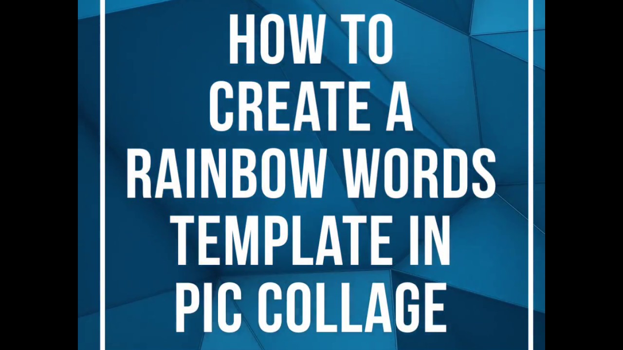 rainbow word template with