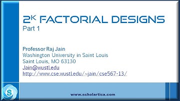 2^k Factorial Designs: Part 1