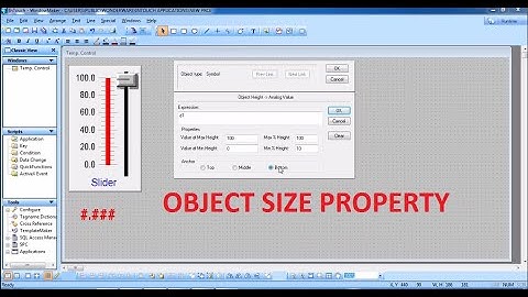 OBJECT SIZE PROPERTY IN INTOUCH SCADA SOFTWARE TUTORIAL PART:5