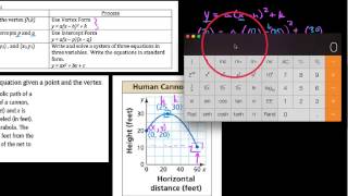 HA2, 2.4.1, Writing quadratic equations using vertex form