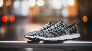 Review Adidas Pure Boost "Black/White" - YouTube