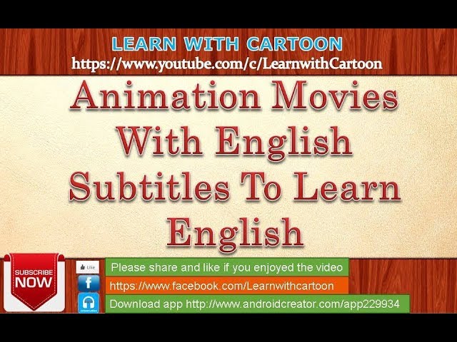 animation movies with english subtitles to learn english - learn english  through cartoon - YouTube