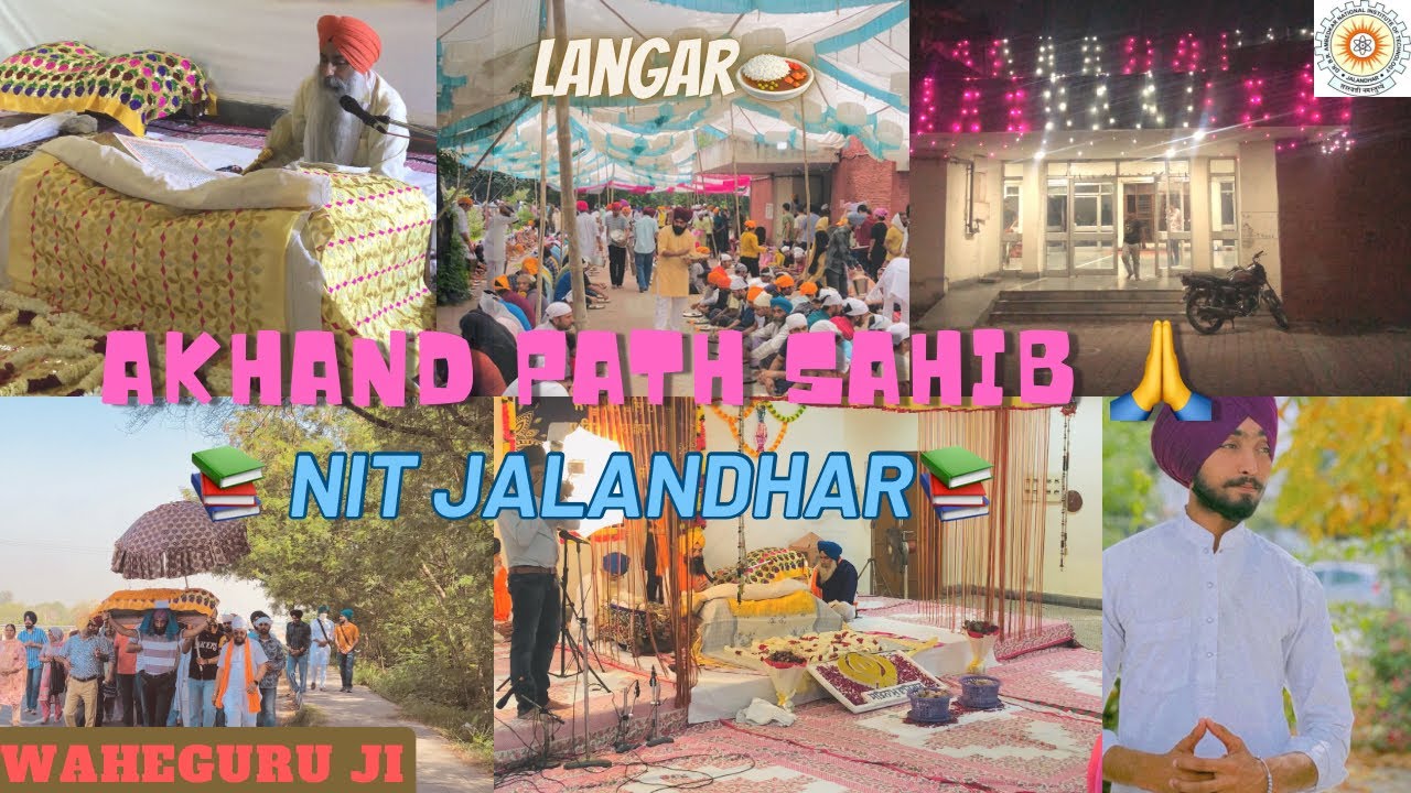 Akhand Path Sahib In NIT Jalandhar!!🙏🩵 Gurmukhsekhu!! 🙏💜 #nitj #wmkji #vlog