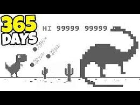 New Playing Chrome Dinosaur Game For 1 Year (World Record) - Youtube
