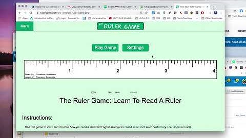 Ruler Game SetUp and Screen Zooming (Command + and Command -)