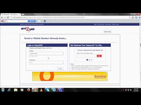 How to create account  way2sms.com free sms