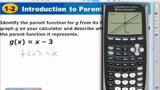 Algebra II:1.2 Parent Functions