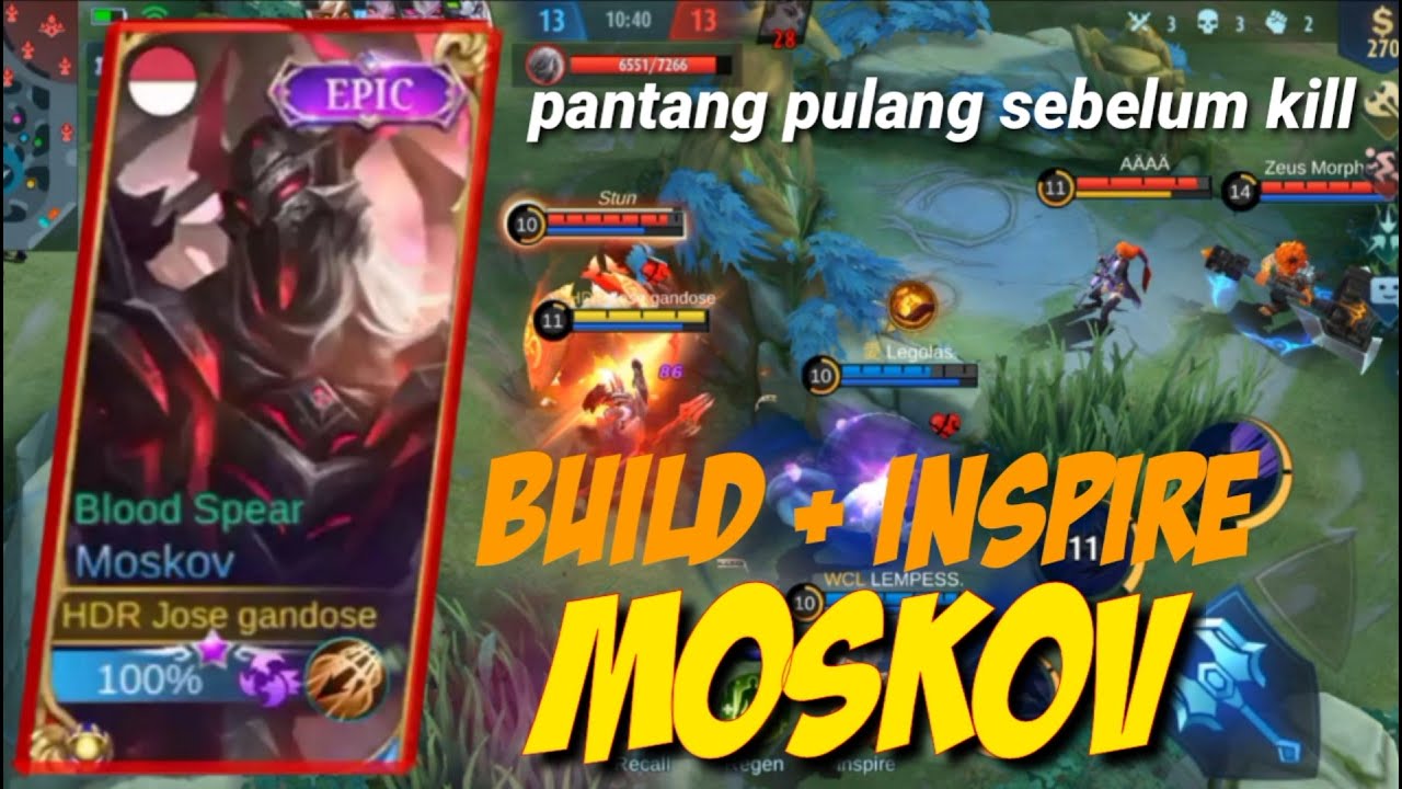 BEST BUILD OF MOSKOV  -  MOBILE LEGENDS