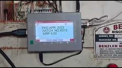 Online Printer P100 (12.7mm) installed on Flow Wrap Machine