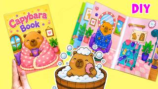 The Cutest Capybara Rescue Squishy Book Ever!❤️ Play & Tutorial #Capybara #gamebook #quietbook #diy
