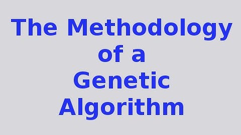 Genetic Algorithms 2/30: the Methodology of a Genetic Algorithm