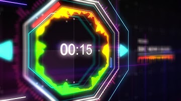 Countdown Timer 1 min (v 507) News Theme Equalizer Remix2 - Music Visualizer + sound effects 4k