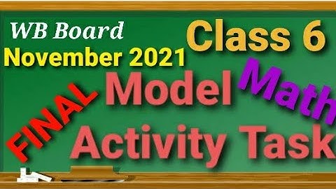 Class 6,Mathematics,Model Activity Task,November 2021 #wbbse #education #westbengalboard #mathematic