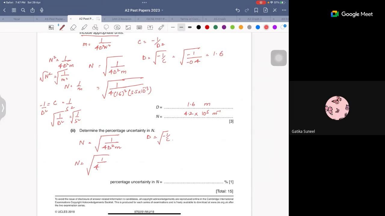  A2 Past Papers 9702 51 M J 2018 YouTube