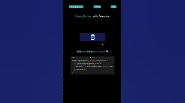 🗑️ Animated Delete Button Using HTML, CSS & JavaScript #webdevelopment #coding #animation #shorts