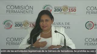 Conferencia de la senadora Ana Lilia Rivera, presidenta de la Mesa Directiva, del 28 de mayo de 2024