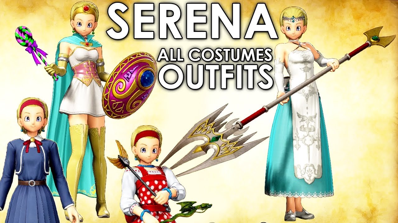 s hairstyle, Serena outfit,Dragon Quest XI All Serena Costumes and Armour L...