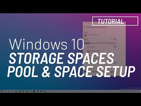 Windows 10: Create Storage Pool and Space in Storage Spaces