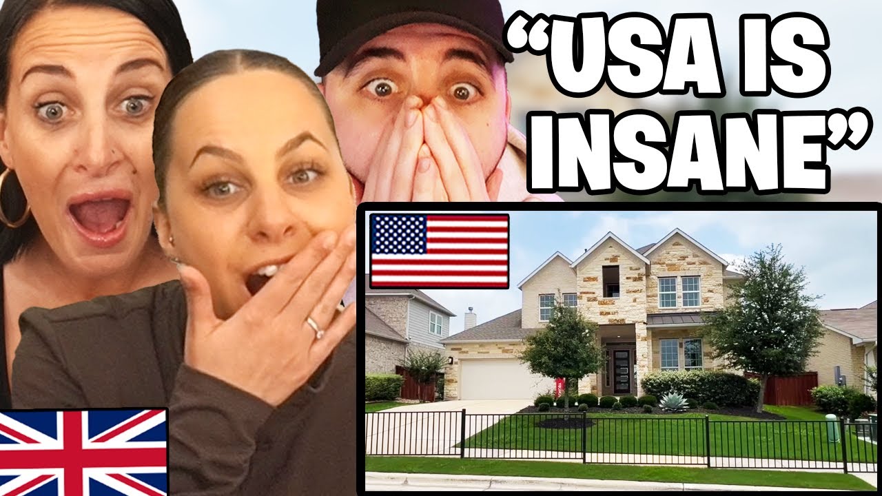 British Family Reacts to An American House Tour!