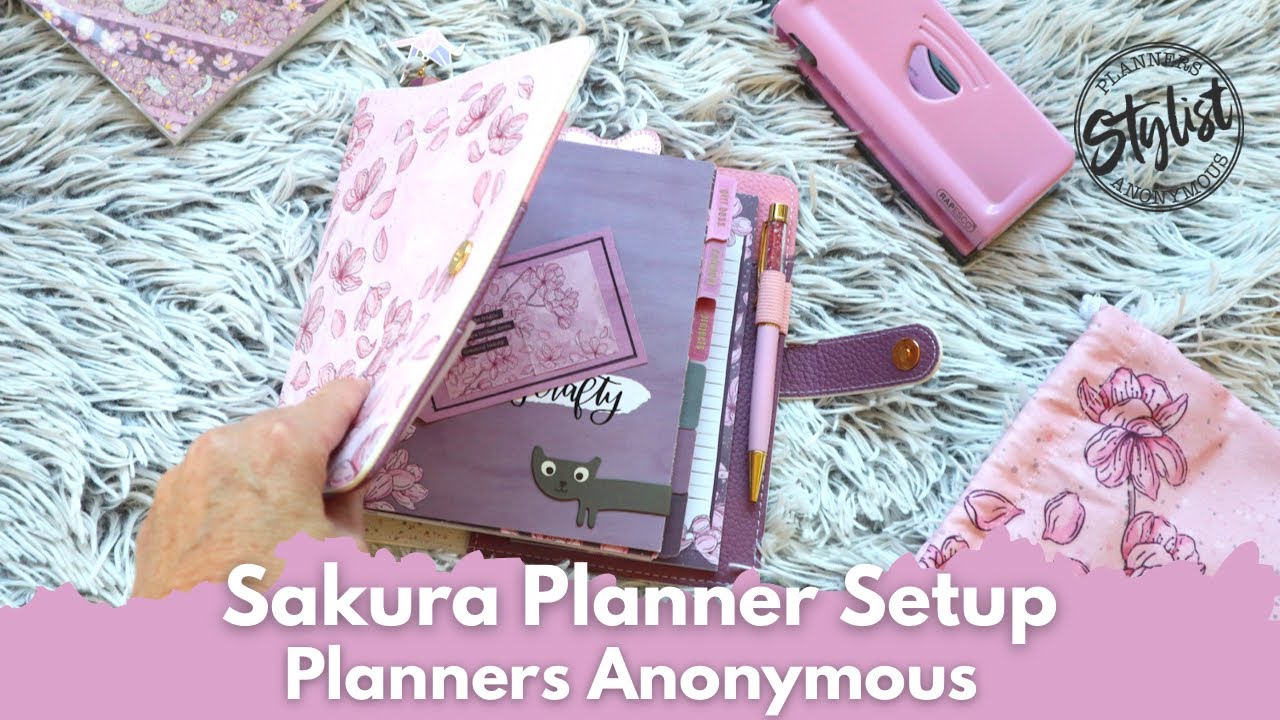 Sakura planner setup Planners Anonymous Melody planner YouTube