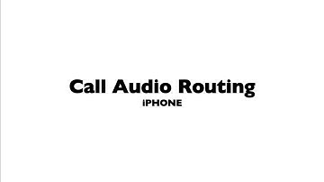 How To Set Up Call Audio Routing on iPhone