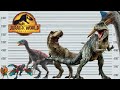 Tous les dinosaures de jurassic world  dominion  comparaison de taille