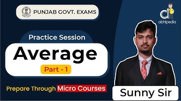 All Punjab Govt. Exam 2023 | Quantitative Aptitude |Average | Part-1 | Micro Courses