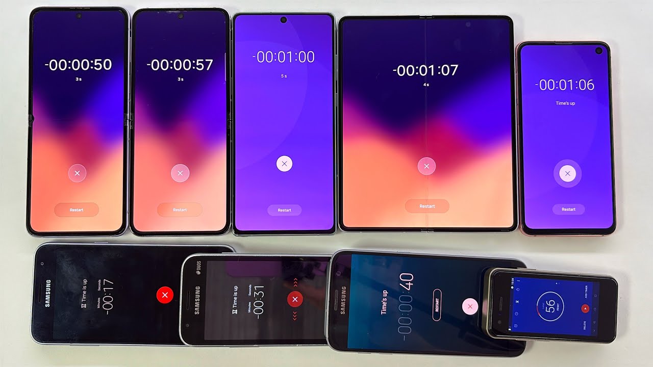 Samsung Z Fold 3, Z Flip 3, Z Flip 5, Note 20, S24 Ultra, Galaxy S7, S10e, J3, J5 Timer+Alarm Clock