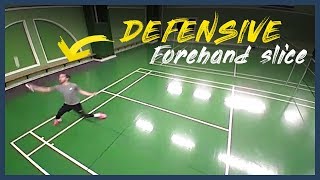 MUST LEARN badminton shot in singles - Defensive forehand slice