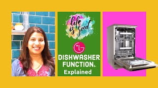 LG Dishwasher Complete Review - Cycles and Settings | Dishwasher Functions explained. Model DFB424FP