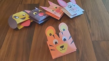 Tiger hand puppet for kids | Easy paper puppet with movable mouth