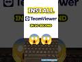 TeamViewer Install in 30 Seconds! 🔥 | Fast & Easy Guide #shorts
