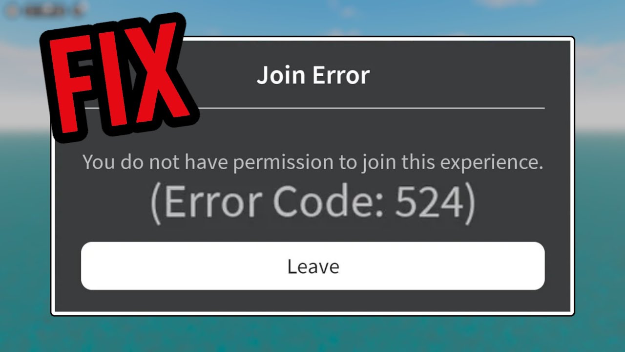 How to Fix Roblox Error Code 524 - YouTube