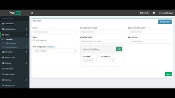 Add Items in POS Hub - Your Ultimate Solution for Billing and Inventory Management by Wolf Network