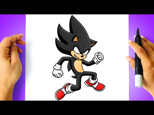 Como DESENHAR DARK SONIC do Filme - Cómo DIBUJAR a DARK SONIC de