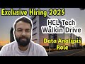 Data Analyst Jobs For Freshers | HCL Tech Walkin Drive 2025 | Freshers Jobs 2025|Neeraj Bhatia Vlogs