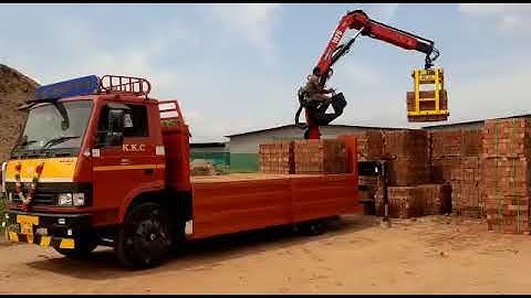 Bricks loading crane supplied by Pritam Equipments - Contact 9677086255