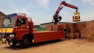 Bricks loading crane supplied by Pritam Equipments  Contact 9677086255