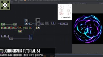 TouchDesigner Tutorial 34 - Parametric Equations: Rose Curve (CHOP