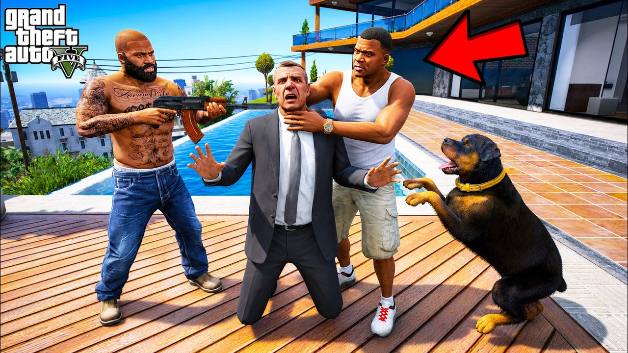 Franklin and His Twin Brother Trapped the President in GTA 5 | SHINCHAN and CHOP