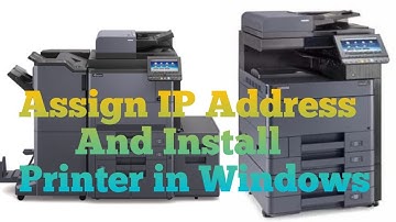 How to Assign IP Address to Kyocera Taskalfa 5052ci Copier | How to Add a Printer in Windows