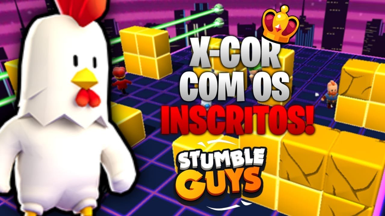 LIVE STUMBLE GUYS AO VIVO AGORA COPA INSANA 💚❤️🤍 X-COR - JOGANDO COM  INSCRITOS! 