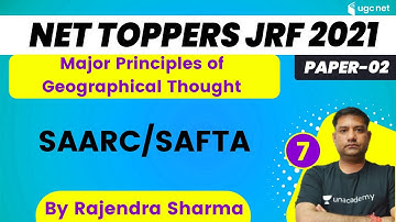 6:00 PM - NET Toppers JRF 2021 | Geography by Rajendra Sharma | SAARC/SAFTA