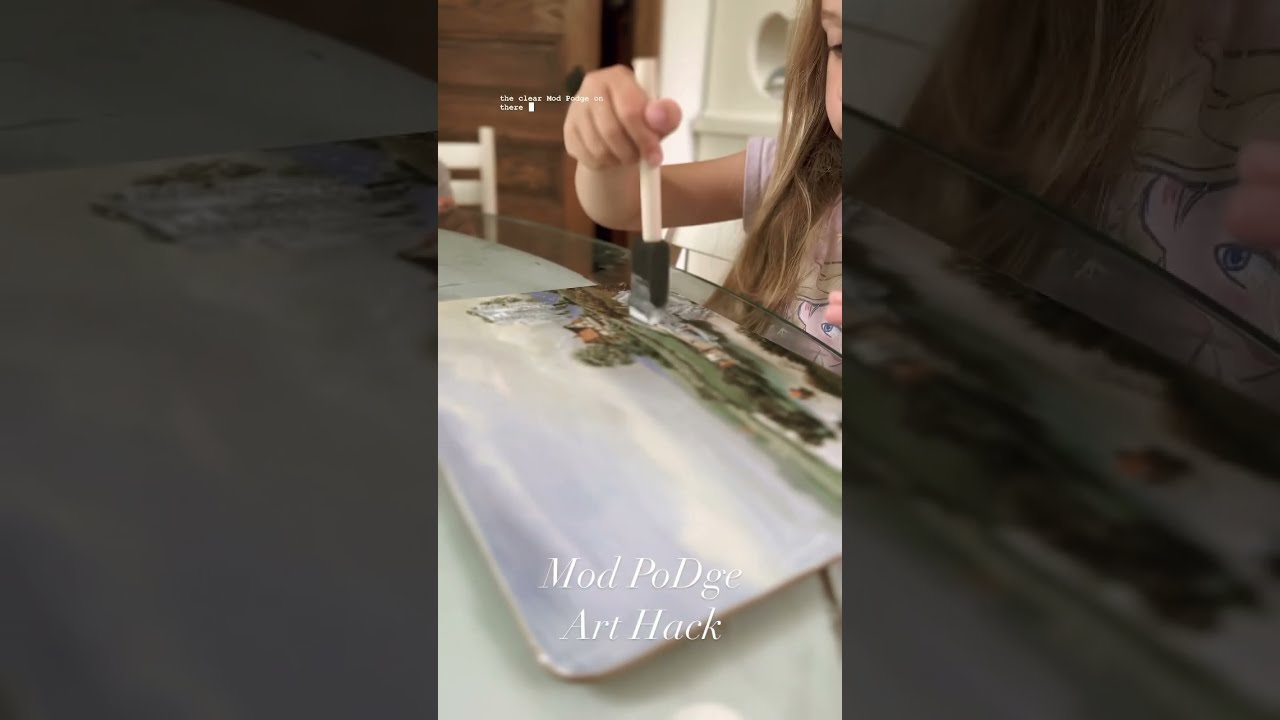Mod PoDge Art Hack Thrifted Prints Turned Oil Painting Easy 