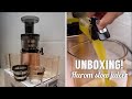 HUROM H-AA SLOW JUICER UNBOXING and TESTING | Vertical Slow Juicer I Apple and Pear juice recipe thumbnail